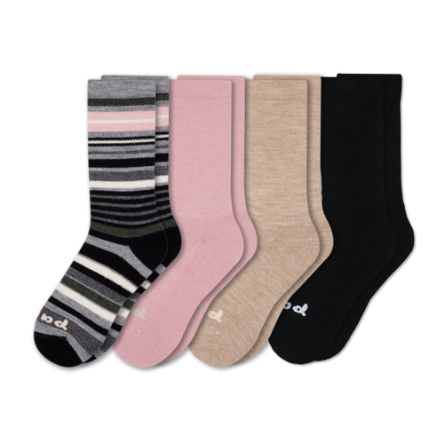 4 Pack - Women's Crew Pacas Socks