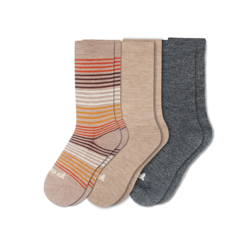 3 Pack - Women's Crew Pacas Socks