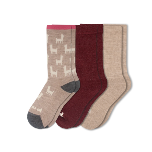 3 Pack - Women's Crew Pacas Socks
