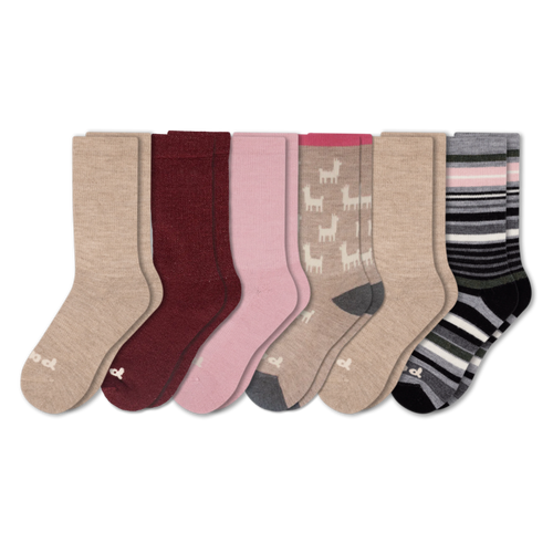 6 Pack - Women's Crew Pacas Socks