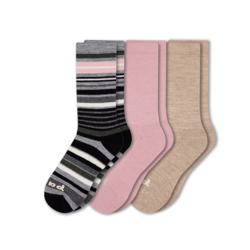 3 Pack - Women's Crew Pacas Socks