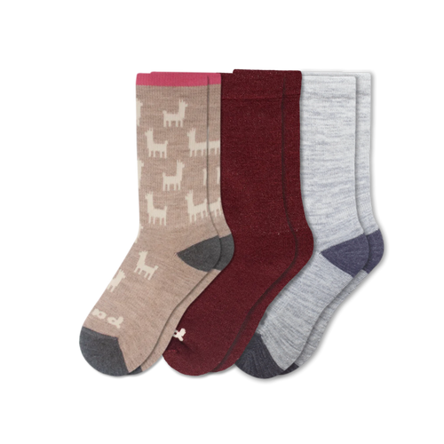 3 Pack - Women's Crew Pacas Socks