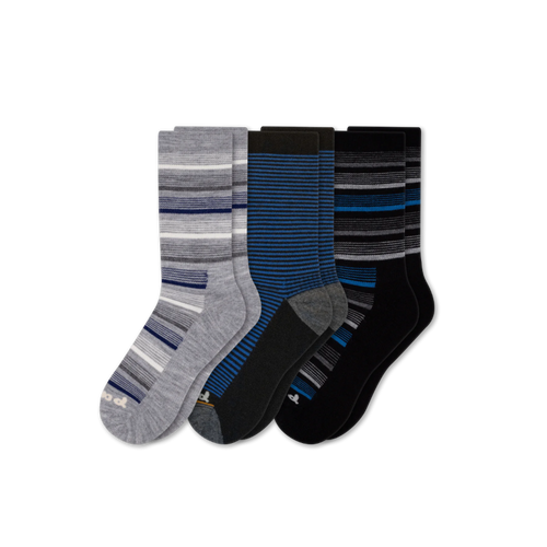 3 Pack - Men's Light-Weight Crew Pacas Socks