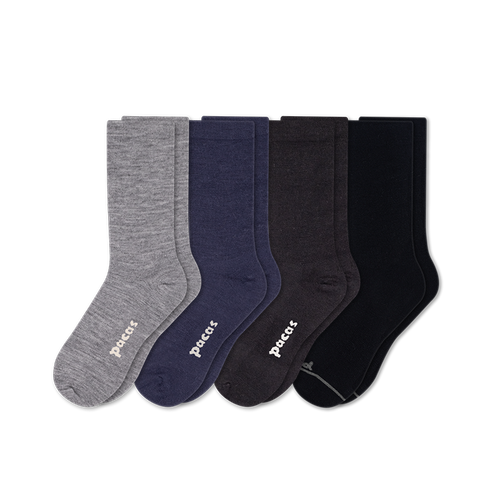 4 Pack - Women's Light-Weight Crew Pacas Socks