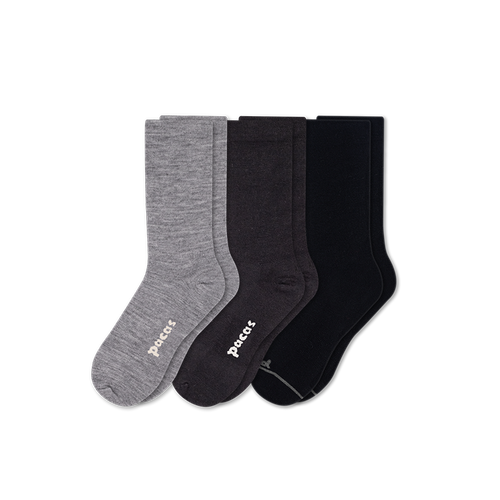 3 Pack - Women's Light-Weight Crew Pacas Socks