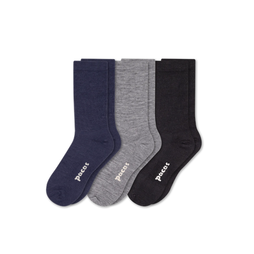 3 Pack - Women's Light-Weight Crew Pacas Socks