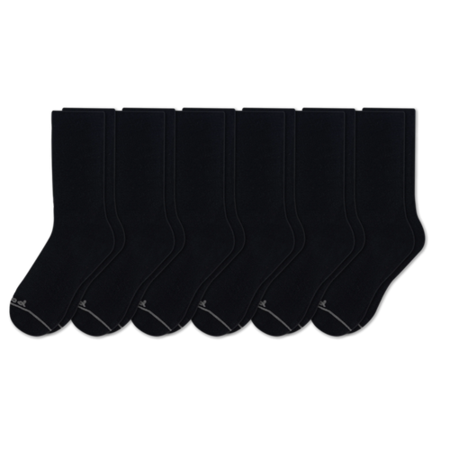 6 Pack - Women's Light-Weight Crew Pacas Socks