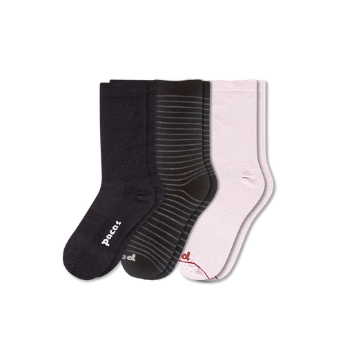 3 Pack - Women's Light-Weight Crew Pacas Socks