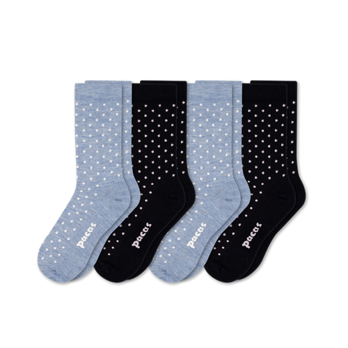 4 Pack - Women's Light-Weight Crew Pacas Socks