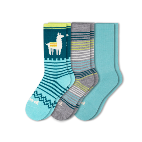 3 Pack - Women's Crew Pacas Socks