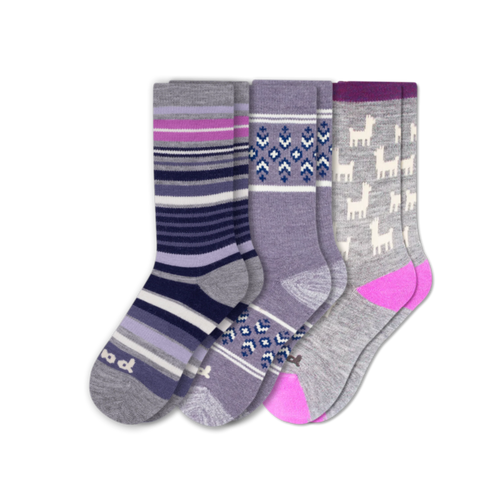 3 Pack - Women's Crew Pacas Socks