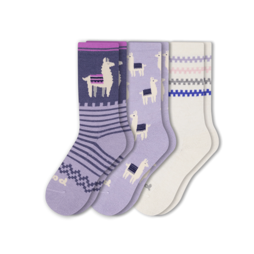 3 Pack - Women's Crew Pacas Socks